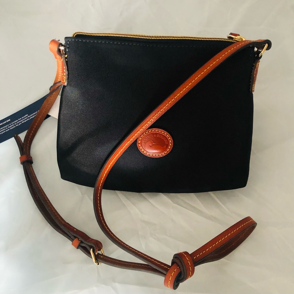 Dooney & Bourke Black Nylon Crossbody Pouchette